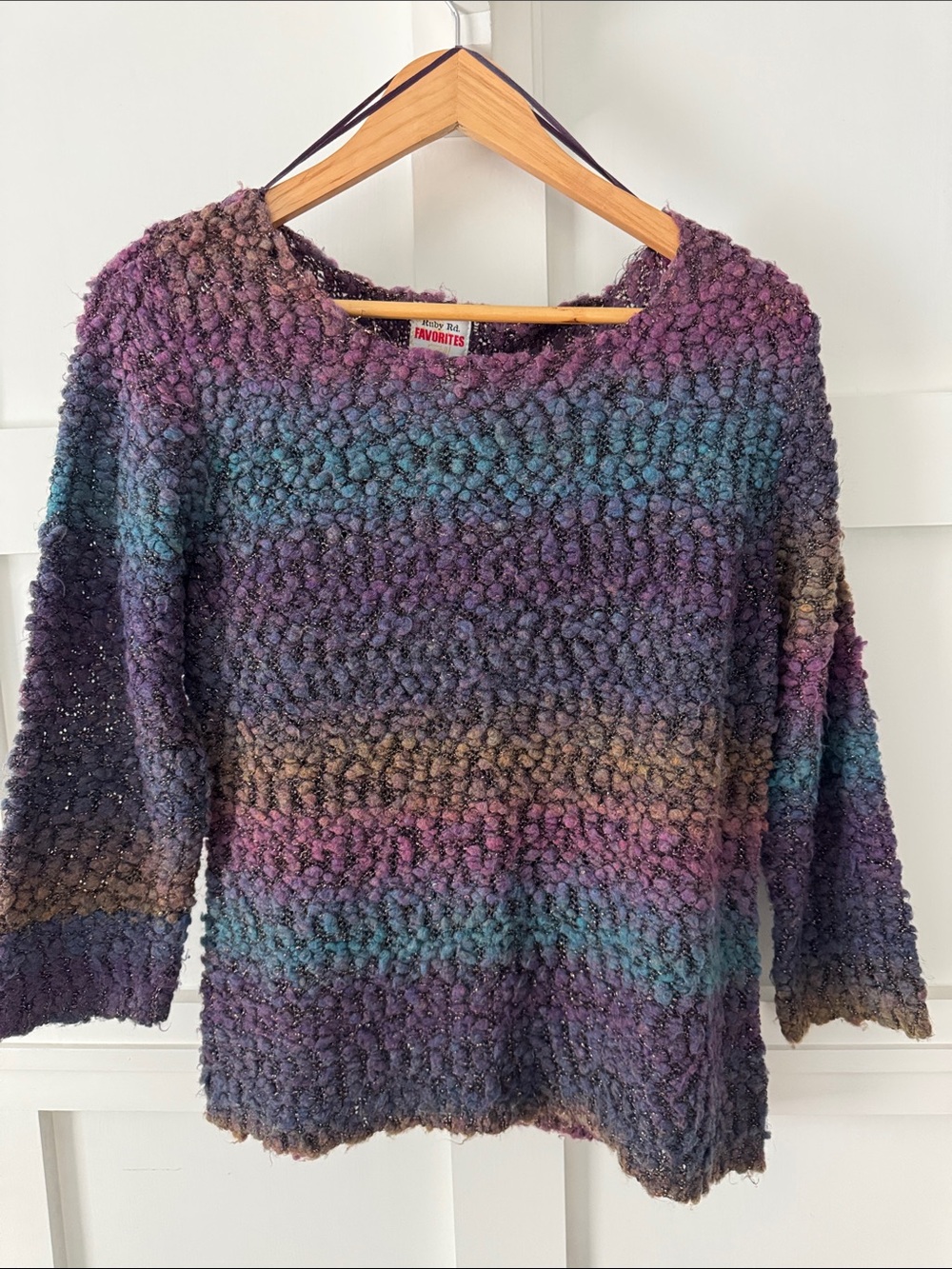 Ruby Rd. Multicolor Ombre Chunky Crew Sweater